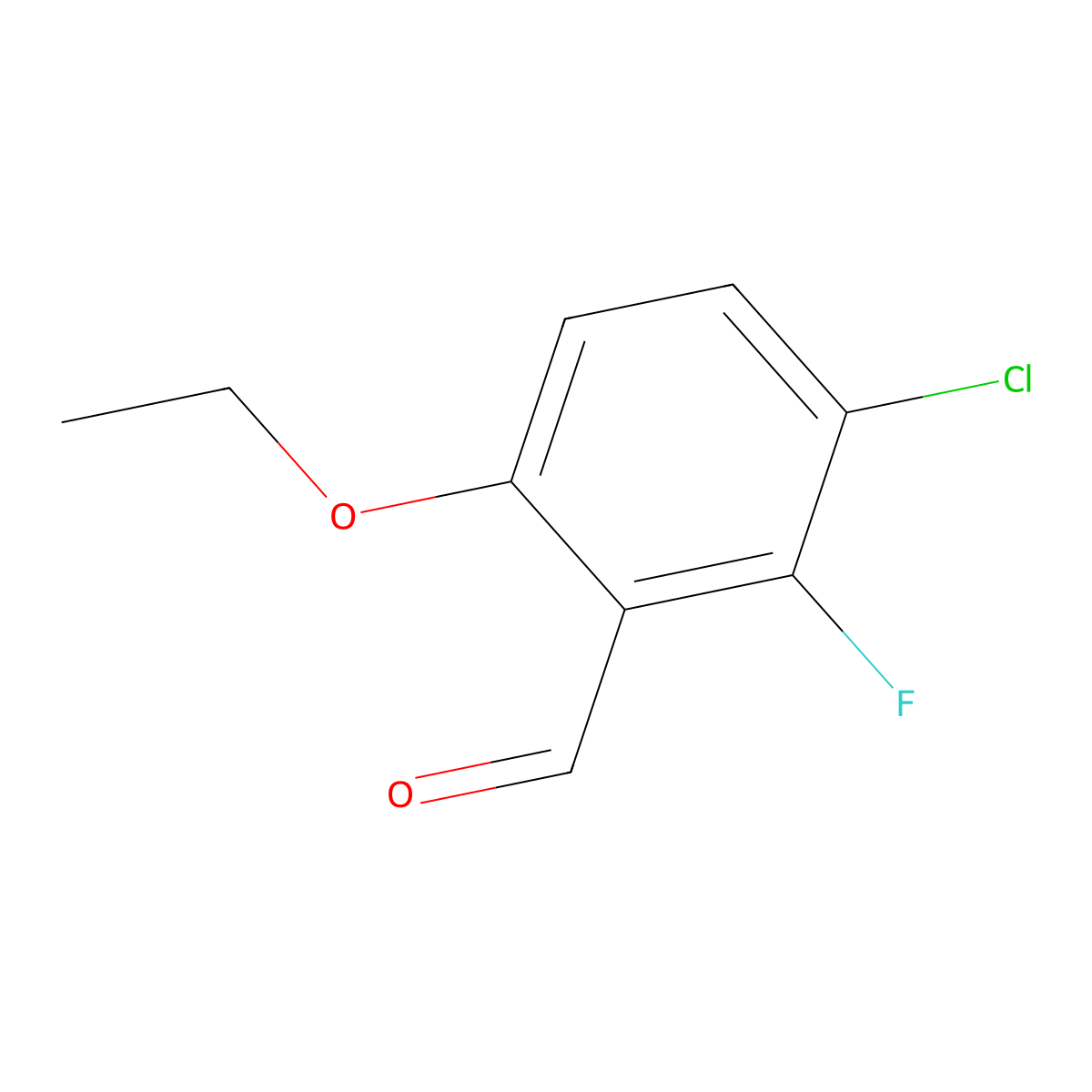 3-Chloro-6-ethoxy-2-fluorobenZaldehyde molecular structure, CAS 2385911-80-6