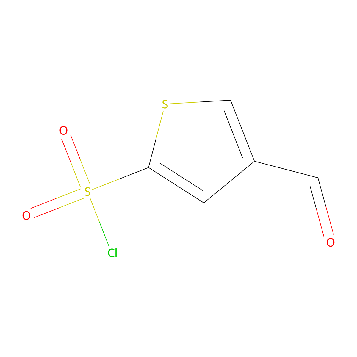 4-Formylthiophene-2-sulfonyl chloride molecular structure, CAS 2385935-66-8