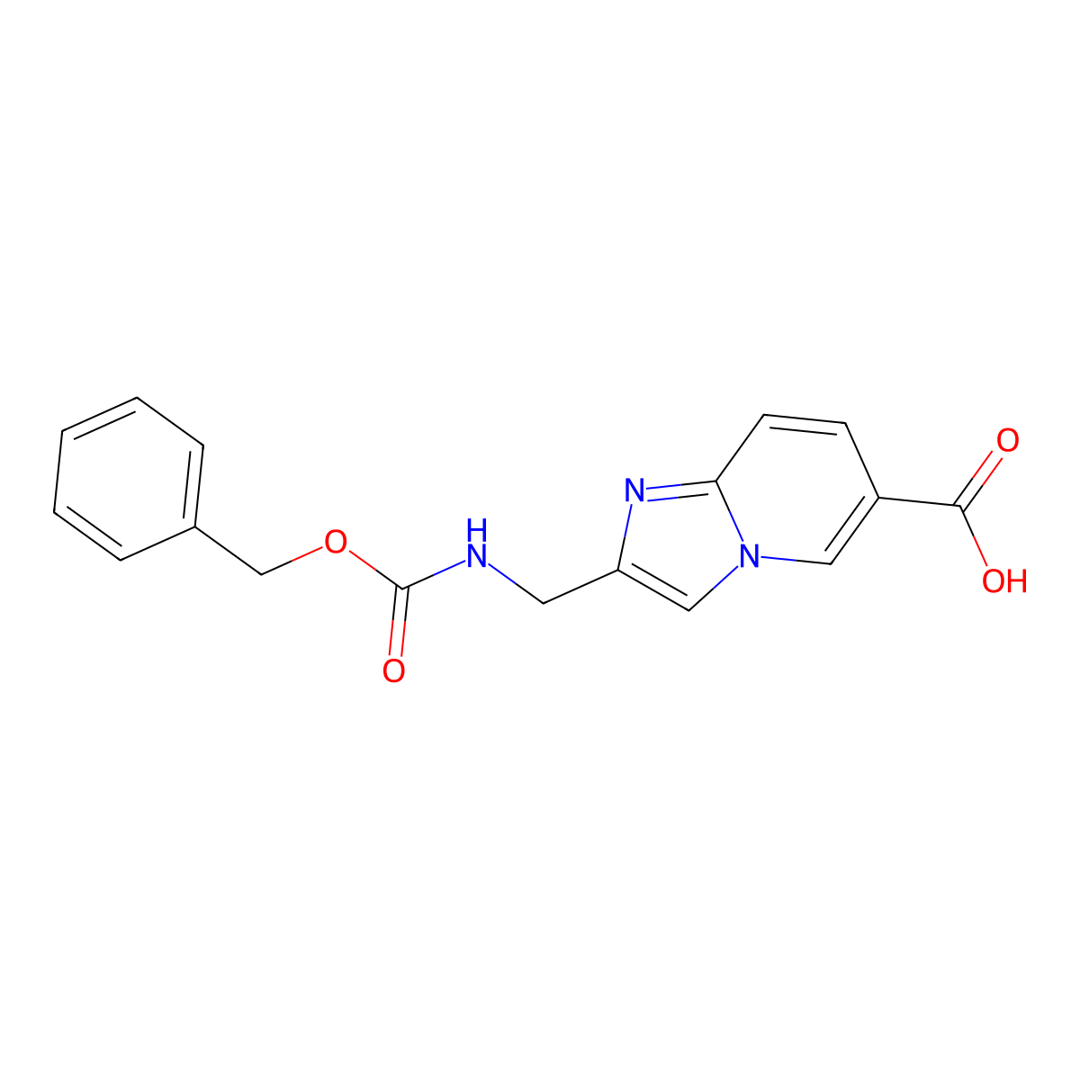 2-({[(Benzyloxy)carbonyl]amino}methyl)imidazo[1,2-a]pyridine-6-carboxylic acid molecular structure, CAS 2385936-87-6