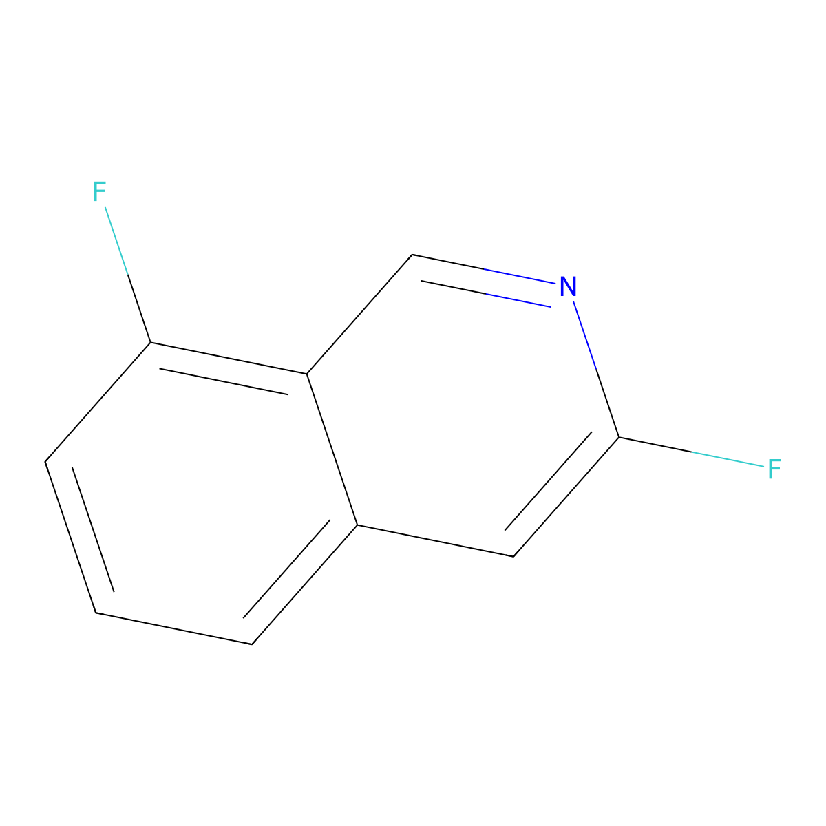 3,8-Difluoroisoquinoline molecular structure, CAS 2385937-43-7