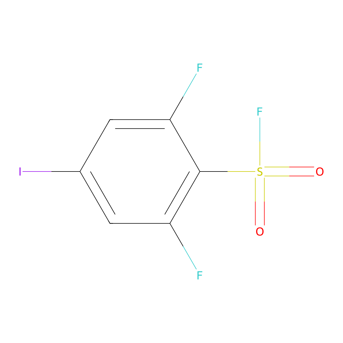 2,6-Difluoro-4-iodobenzene-1-sulfonyl fluoride molecular structure, CAS 2385943-42-8