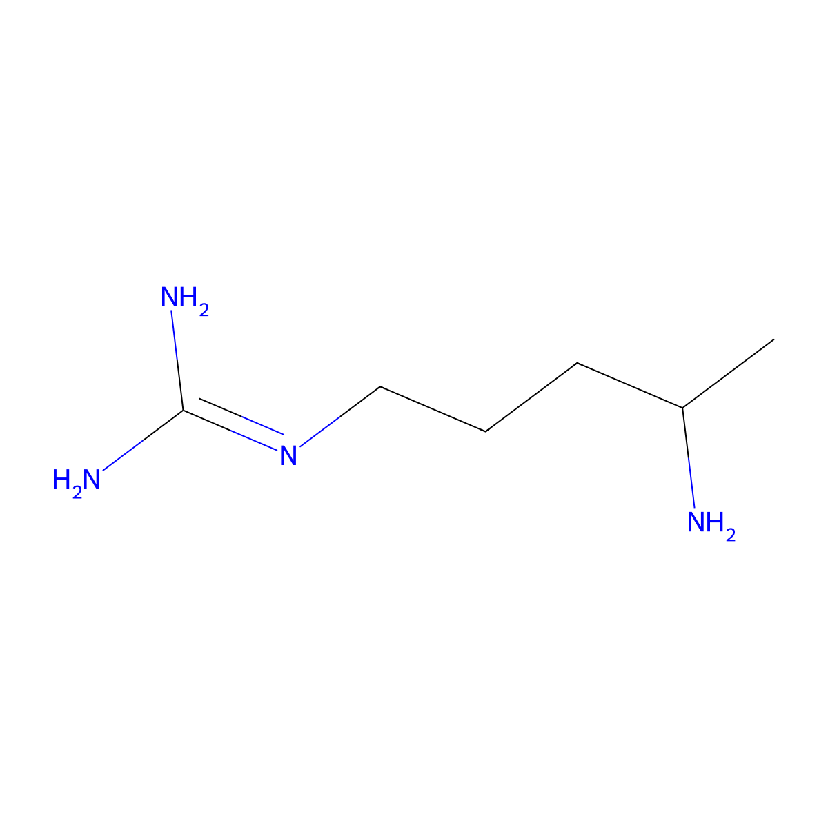 N''-(4-aminopentyl)guanidine molecular structure, CAS 2385944-09-0
