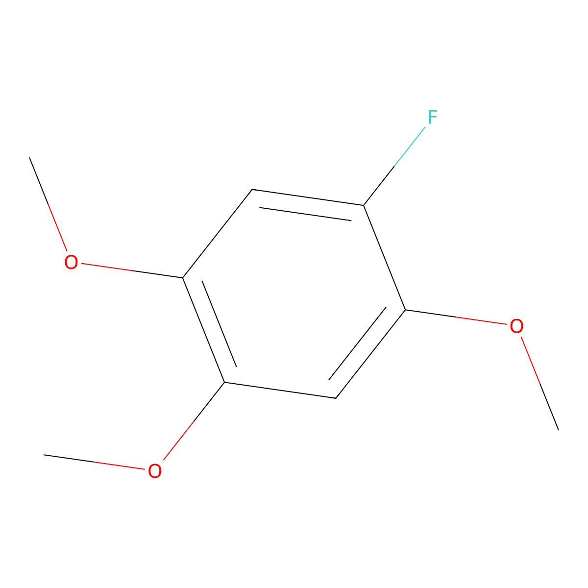 1-Fluoro-2,4,5-trimethoxybenzene molecular structure, CAS 2385965-75-1