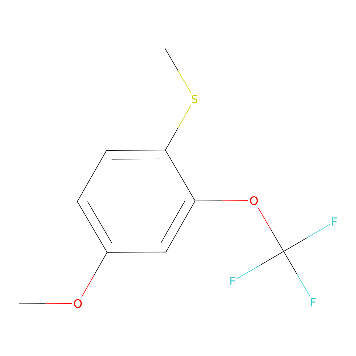 4-Methoxy-1-(methylthio)-2-(trifluoromethoxy)benzene molecular structure, CAS 2385973-86-2