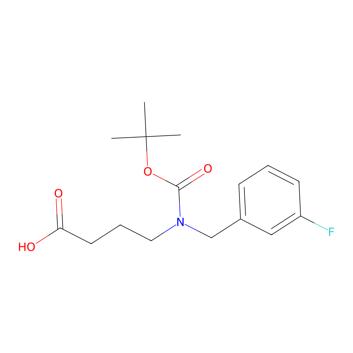 4-{[(Tert-butoxy)carbonyl][(3-fluorophenyl)methyl]amino}butanoic acid molecular structure, CAS 2385974-58-1