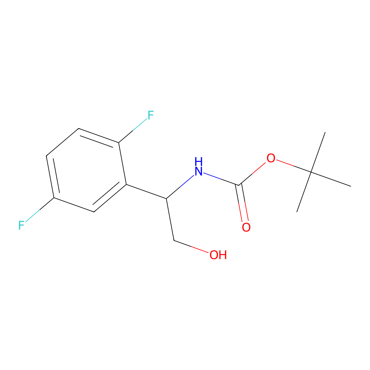 tert-butyl N-[1-(2,5-difluorophenyl)-2-hydroxyethyl]carbamate molecular structure, CAS 2385975-98-2