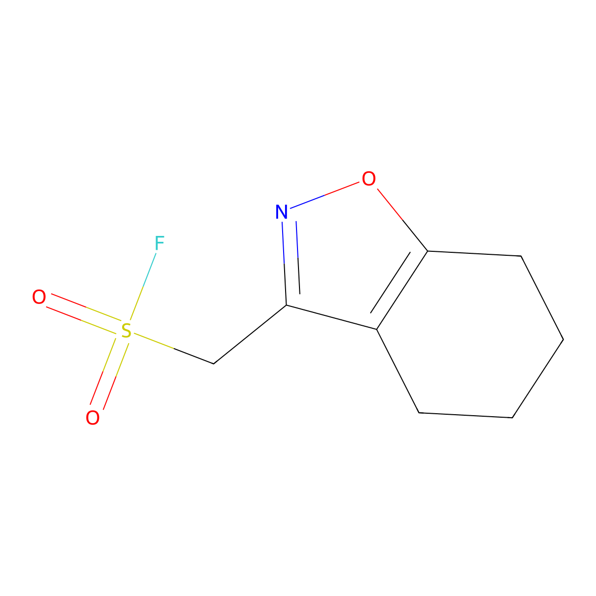 (4,5,6,7-Tetrahydro-1,2-benzoxazol-3-yl)methanesulfonyl fluoride molecular structure, CAS 2385980-41-4
