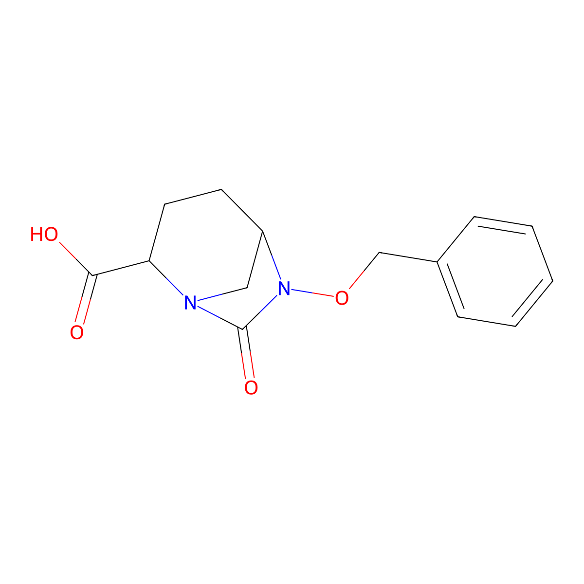 6-Benzyloxy-7-oxo-1,6-diazabicyclo[3.2.1]octane-2-carboxylic acid molecular structure, CAS 2385984-18-7