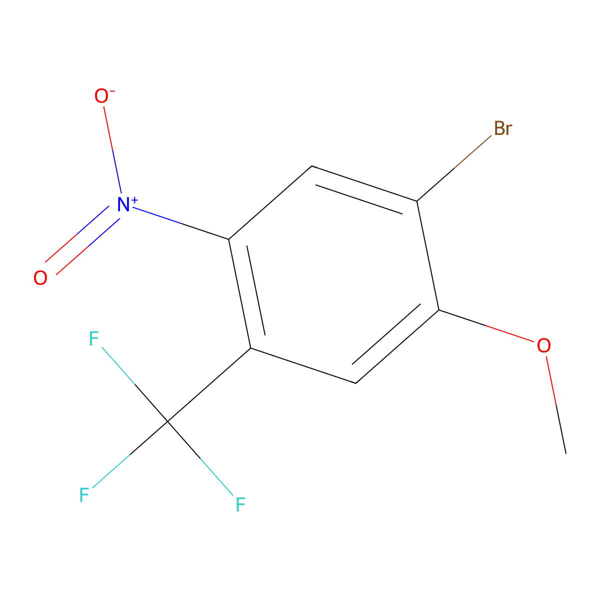 1-Bromo-2-methoxy-5-nitro-4-(trifluoromethyl)benzene molecular structure, CAS 2385992-67-4