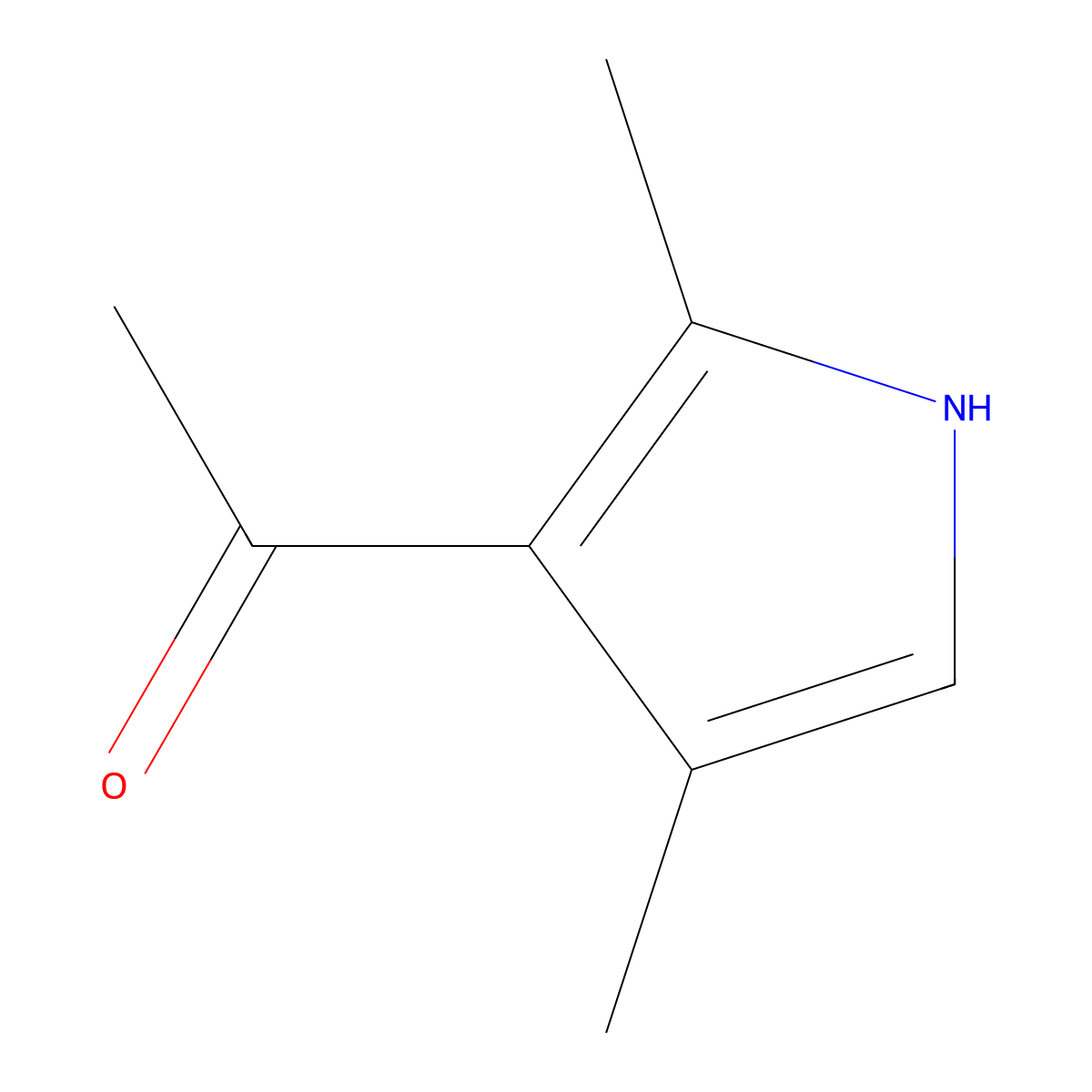 Ketone, 2,4-dimethylpyrrol-3-yl methyl molecular structure, CAS 2386-25-6