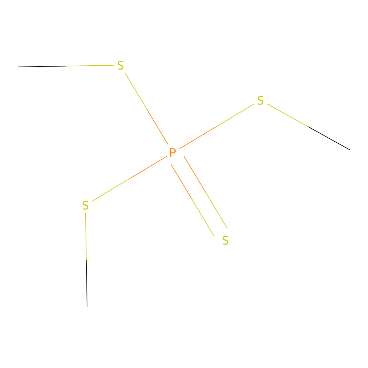 Trimethyl phosphorotetrathioate molecular structure, CAS 2386-38-1