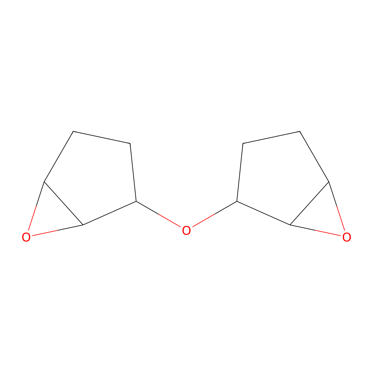 Bis(2,3-epoxycyclopentyl) ether molecular structure, CAS 2386-90-5