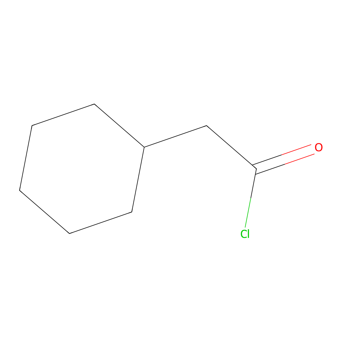 Cyclohexylacetyl chloride molecular structure, CAS 23860-35-7