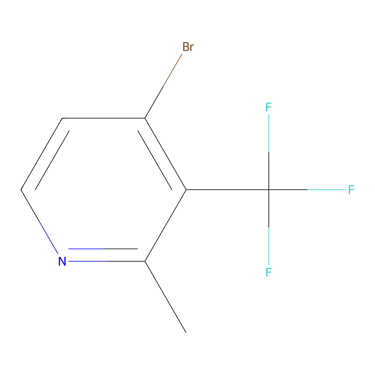 4-Bromo-2-methyl-3-(trifluoromethyl)pyridine molecular structure, CAS 2386007-44-7
