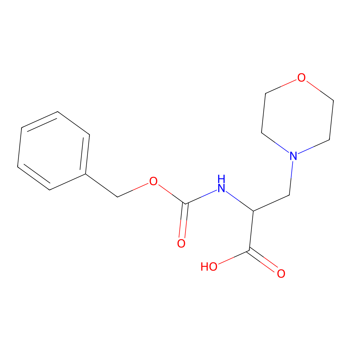 2-{[(Benzyloxy)carbonyl]amino}-3-(morpholin-4-yl)propanoic acid molecular structure, CAS 2386032-42-2