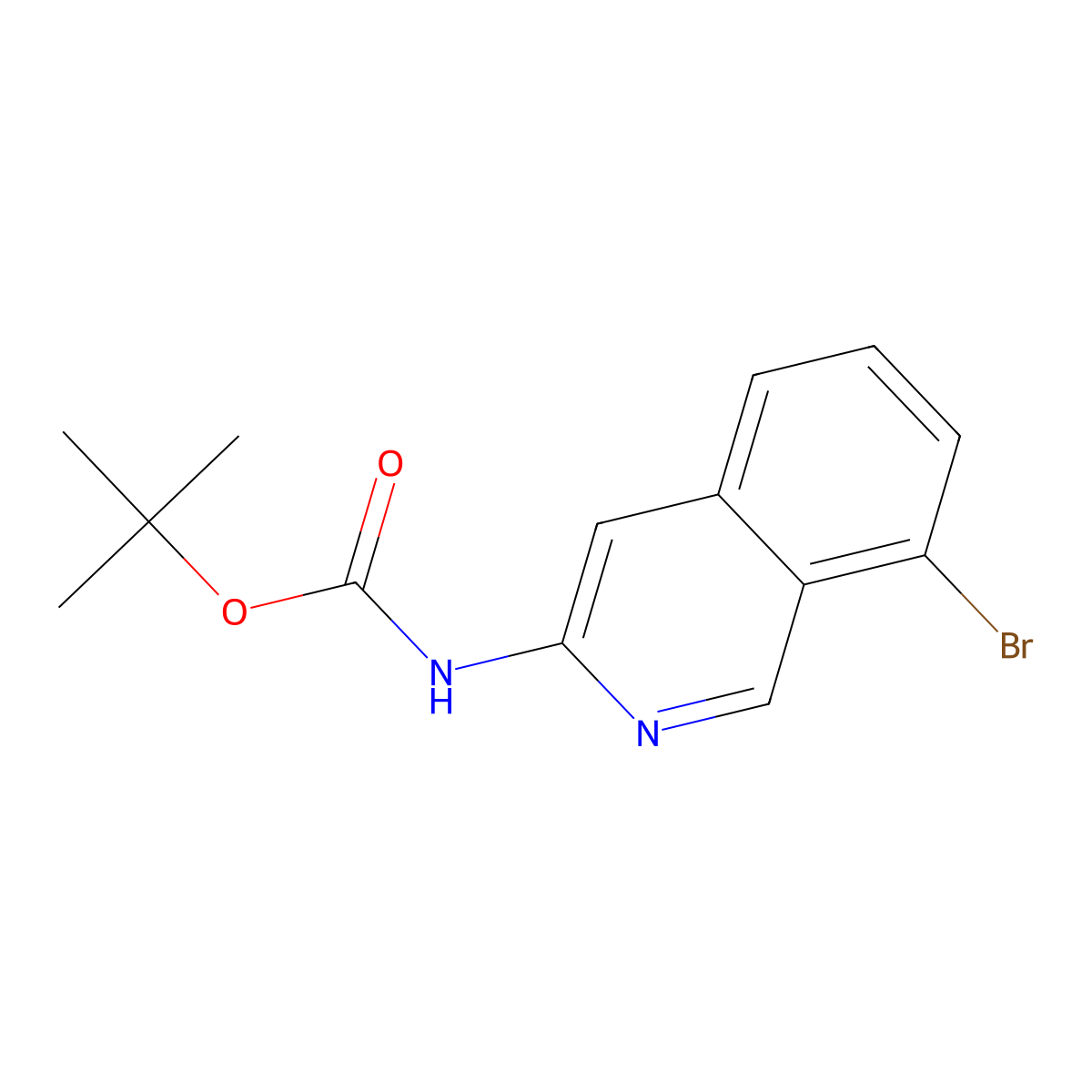 tert-Butyl (8-Bromoisoquinolin-3-yl)carbamate molecular structure, CAS 2386033-74-3