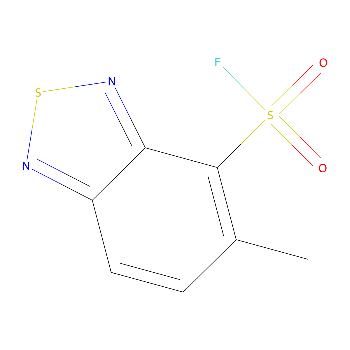 5-Methyl-2,1,3-benzothiadiazole-4-sulfonyl fluoride molecular structure, CAS 2386036-20-8