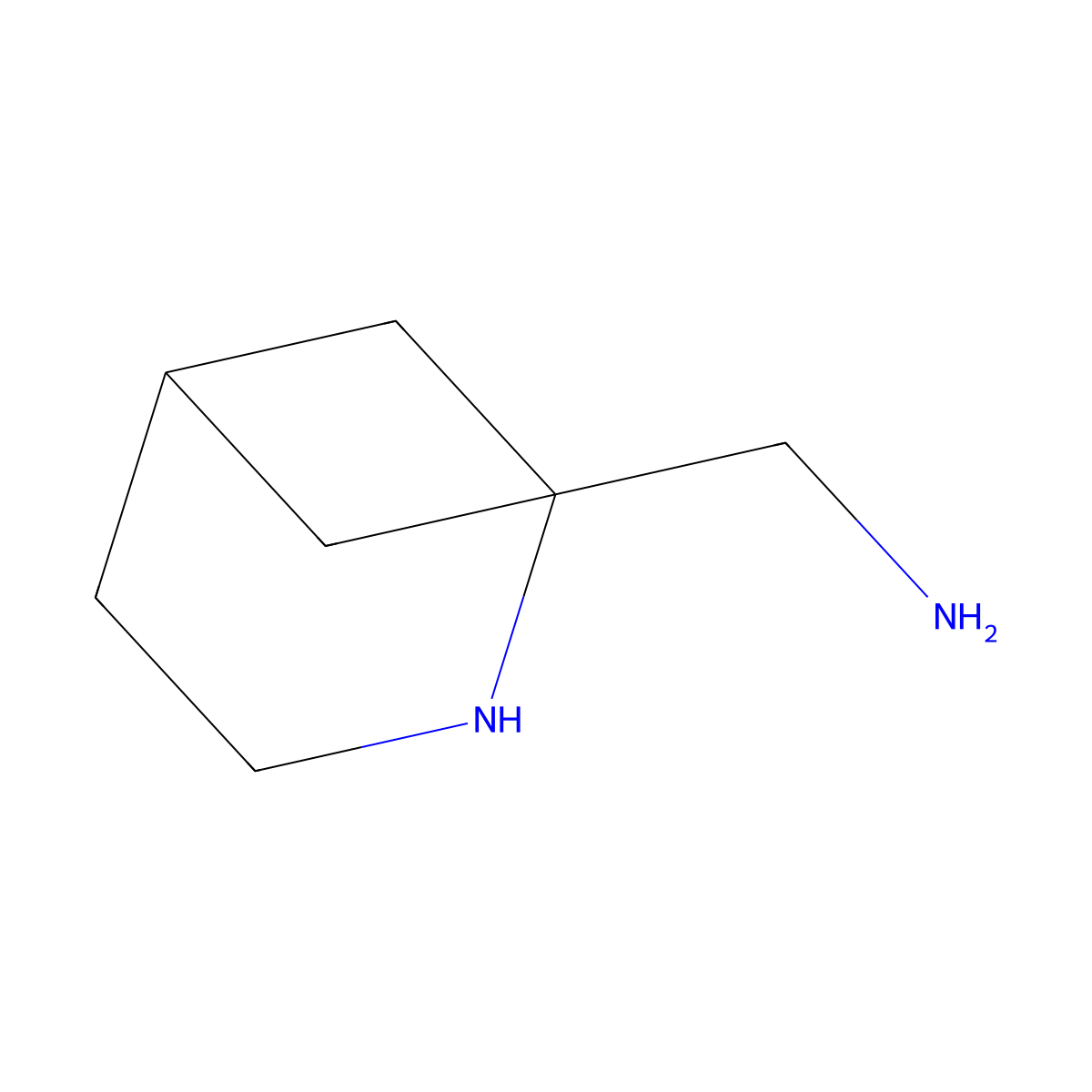 {2-Azabicyclo[3.1.1]heptan-1-yl}methanamine molecular structure, CAS 2386037-37-0