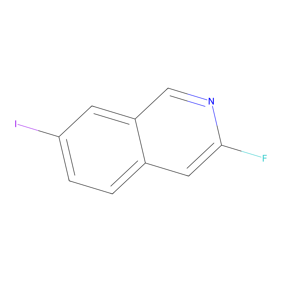 3-Fluoro-7-iodoisoquinoline molecular structure, CAS 2386041-92-3