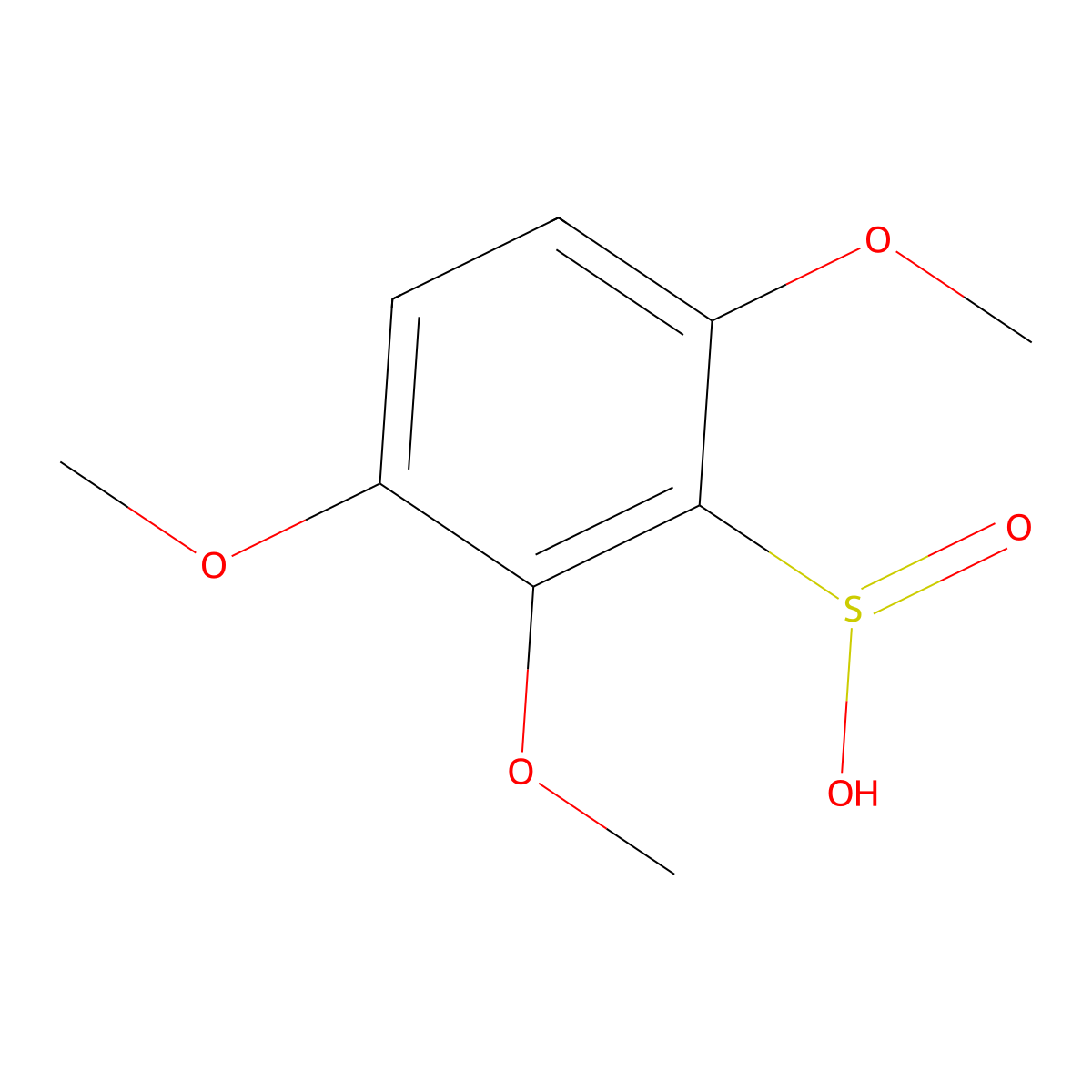 2,3,6-Trimethoxybenzene-1-sulfinic acid molecular structure, CAS 2386050-85-5