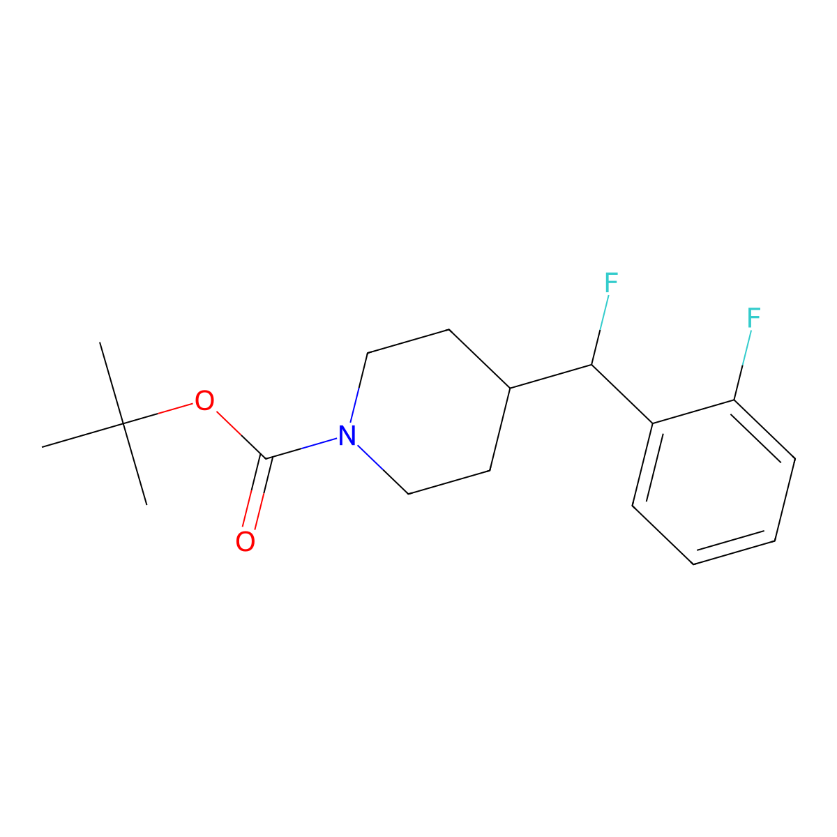 Tert-butyl 4-[fluoro(2-fluorophenyl)methyl]piperidine-1-carboxylate molecular structure, CAS 2386053-32-1