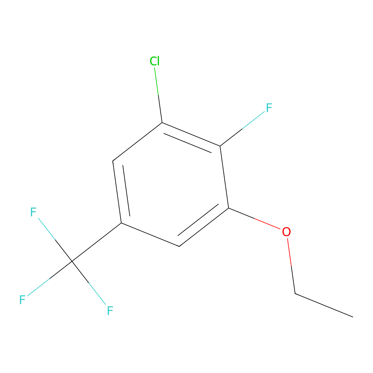 1-Chloro-3-ethoxy-2-fluoro-5-(trifluoromethyl)benzene molecular structure, CAS 2386070-58-0
