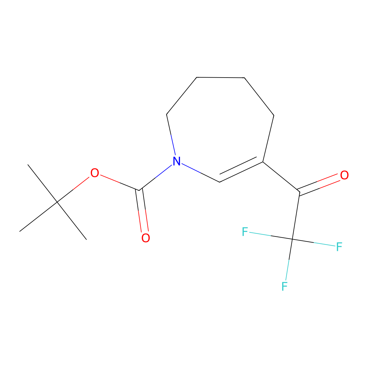 tert-butyl6-(trifluoroacetyl)-2,3,4,5-tetrahydro-1H-azepine-1-carboxylate molecular structure, CAS 2386075-47-2
