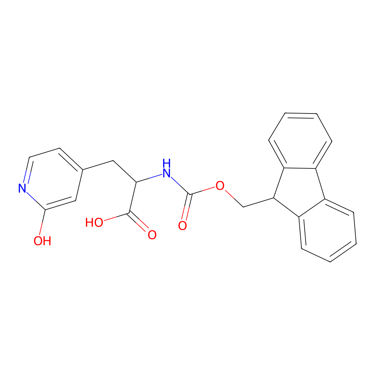 2-({[(9H-fluoren-9-yl)methoxy]carbonyl}amino)-3-(2-hydroxypyridin-4-yl)propanoic acid molecular structure, CAS 2386079-93-0