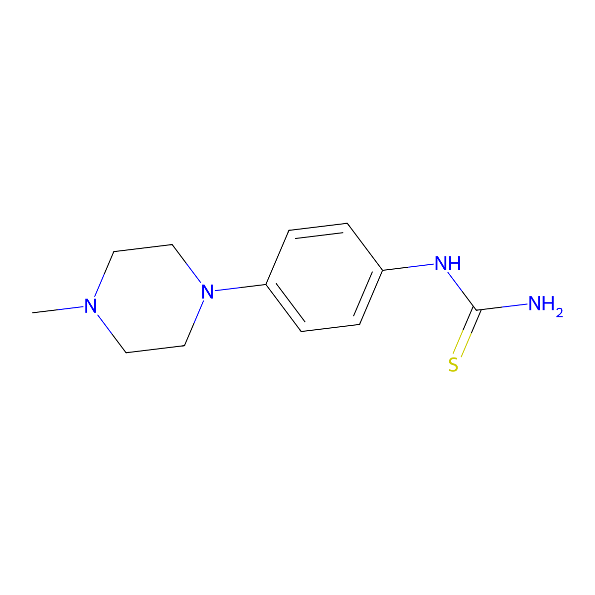 [4-(4-Methylpiperazin-1-yl)phenyl]thiourea molecular structure, CAS 23861-84-9