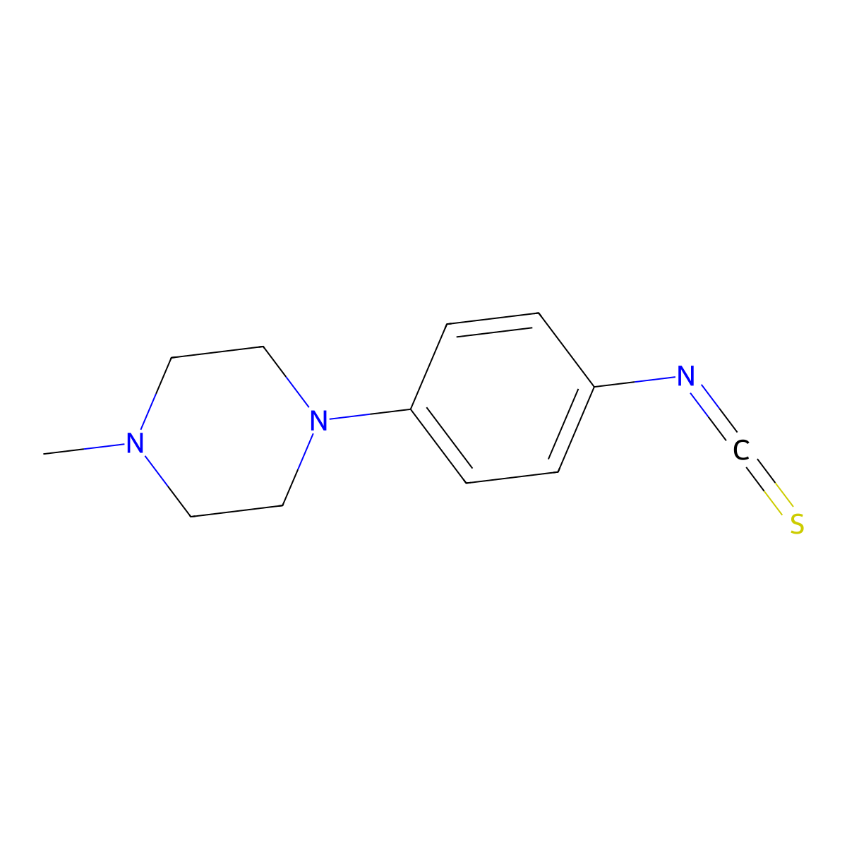 1-(4-Isothiocyanatophenyl)-4-methylpiperazine molecular structure, CAS 23861-85-0