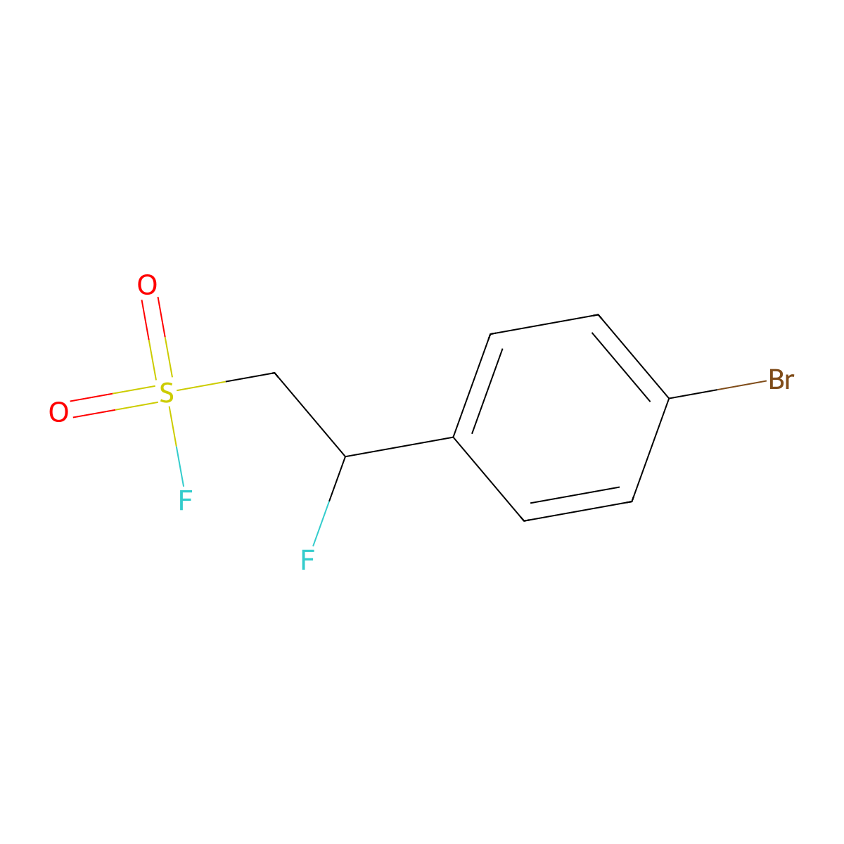 2-(4-Bromophenyl)-2-fluoroethane-1-sulfonyl fluoride molecular structure, CAS 2386101-03-5