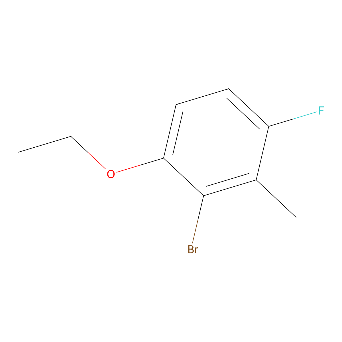2-Bromo-1-ethoxy-4-fluoro-3-methylbenZene molecular structure, CAS 2386105-62-8