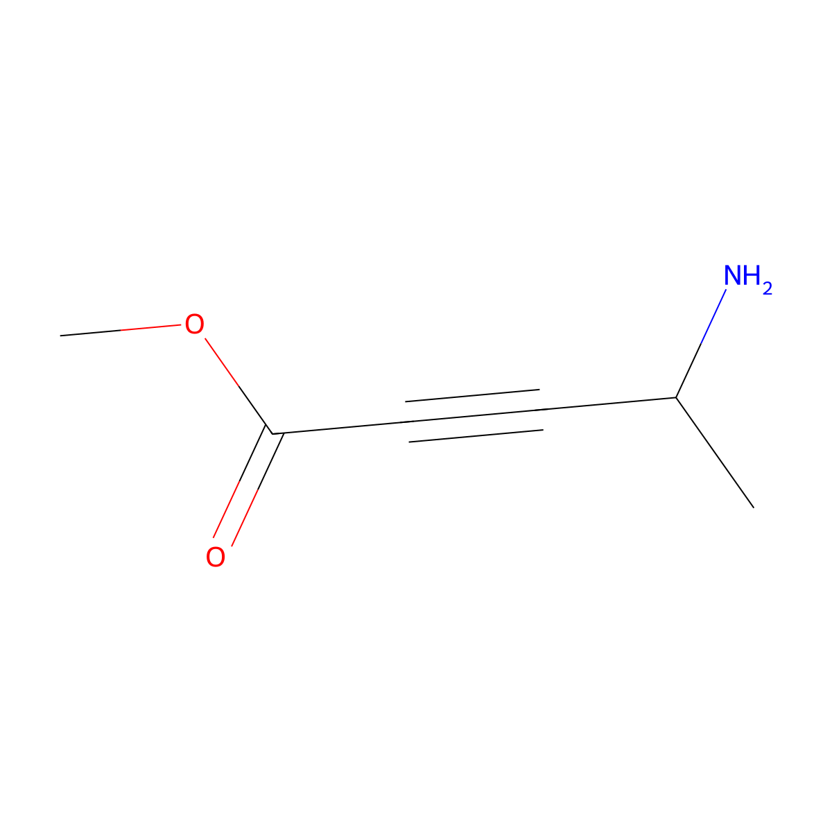 Methyl 4-aminopent-2-ynoate molecular structure, CAS 2386109-59-5