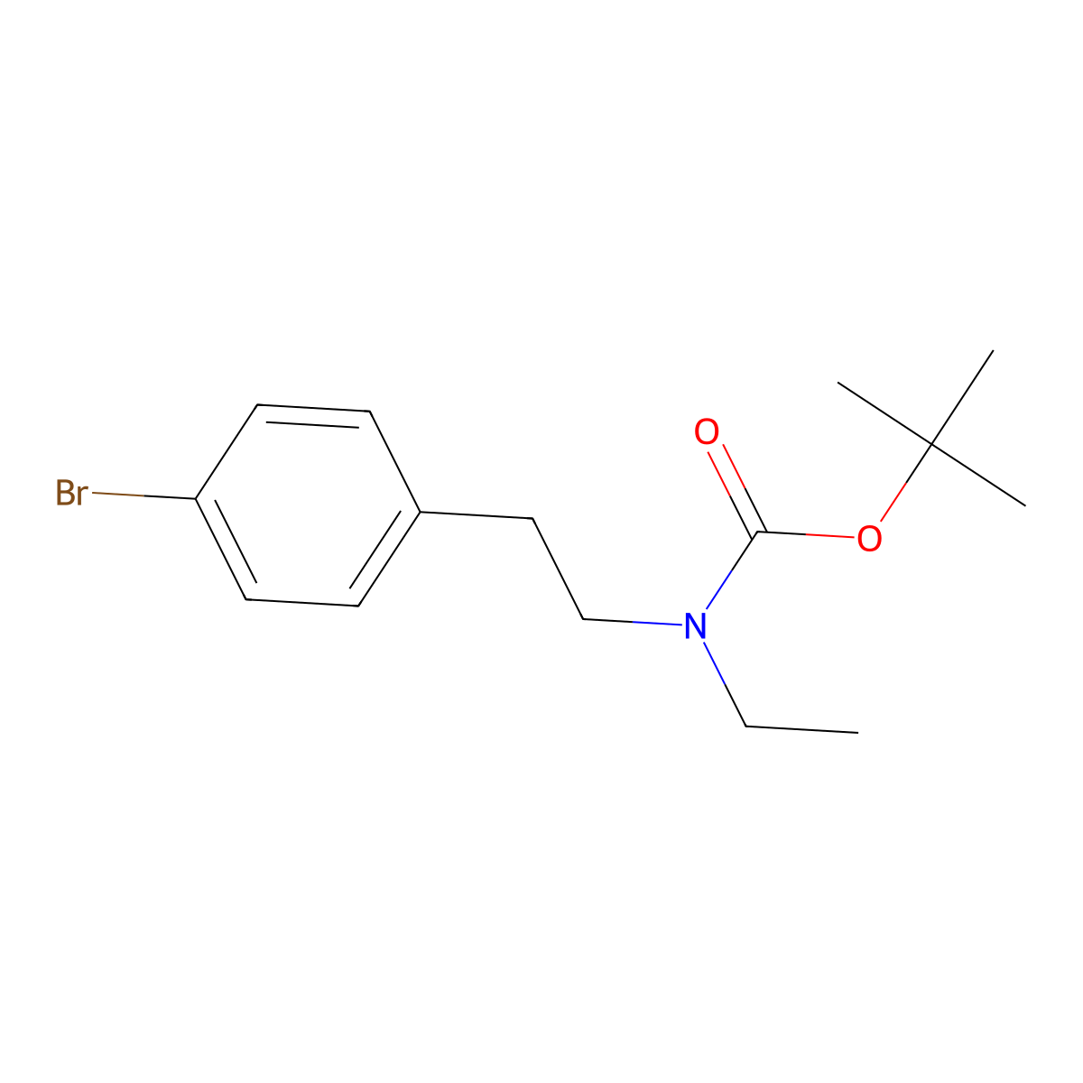 Tert-butyl 4-bromophenethyl(ethyl)carbamate molecular structure, CAS 2386114-04-9