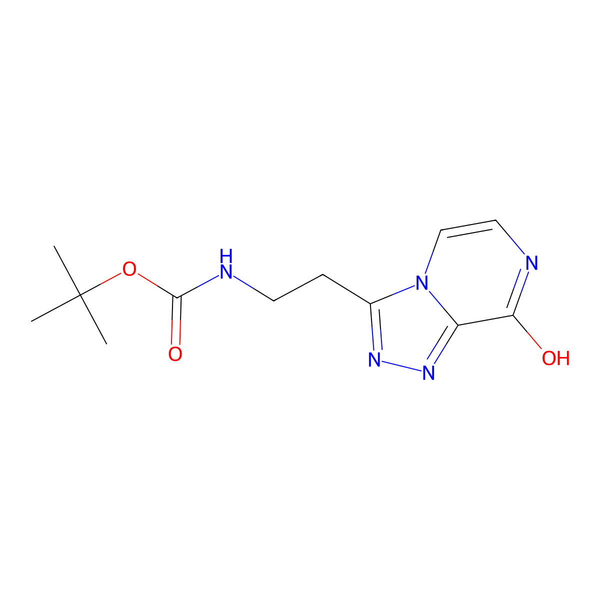 tert-butyl N-(2-{8-hydroxy-[1,2,4]triazolo[4,3-a]pyrazin-3-yl}ethyl)carbamate molecular structure, CAS 2386119-92-0