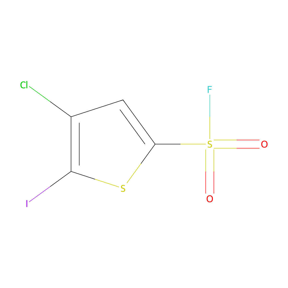 4-Chloro-5-iodothiophene-2-sulfonyl fluoride molecular structure, CAS 2386122-84-3