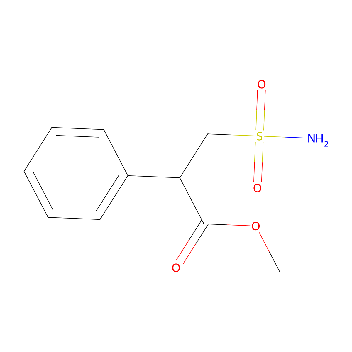 Methyl2-phenyl-3-sulfamoylpropanoate molecular structure, CAS 2386126-45-8