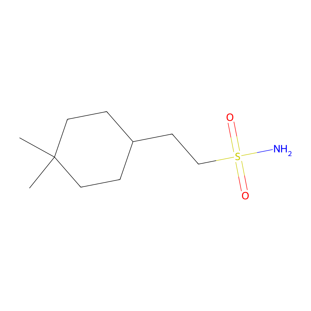 2-(4,4-Dimethylcyclohexyl)ethane-1-sulfonamide molecular structure, CAS 2386140-79-8
