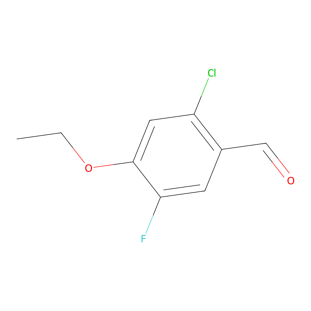 2-Chloro-4-ethoxy-5-fluorobenzaldehyde molecular structure, CAS 2386143-07-1