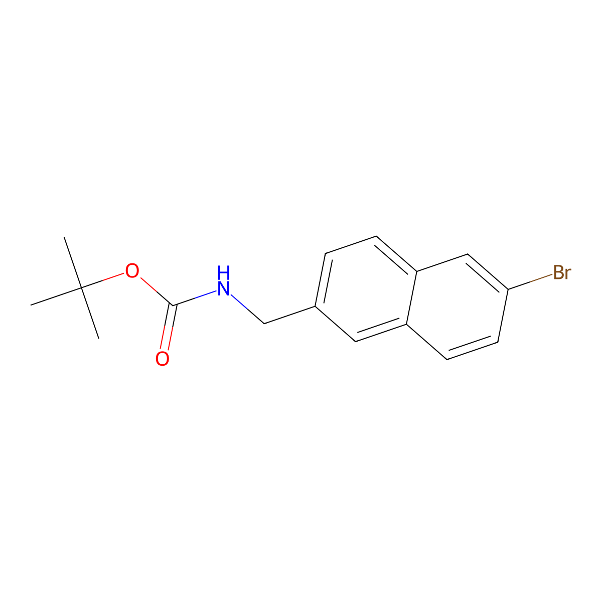 tert-Butyl ((6-bromonaphthalen-2-yl)methyl)carbamate molecular structure, CAS 2386148-13-4