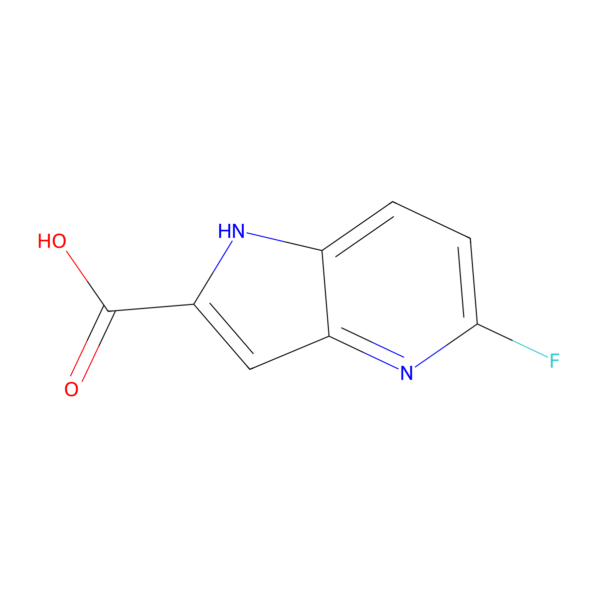 5-Fluoro-1H-pyrrolo[3,2-b]pyridine-2-carboxylic acid molecular structure, CAS 2386149-61-5