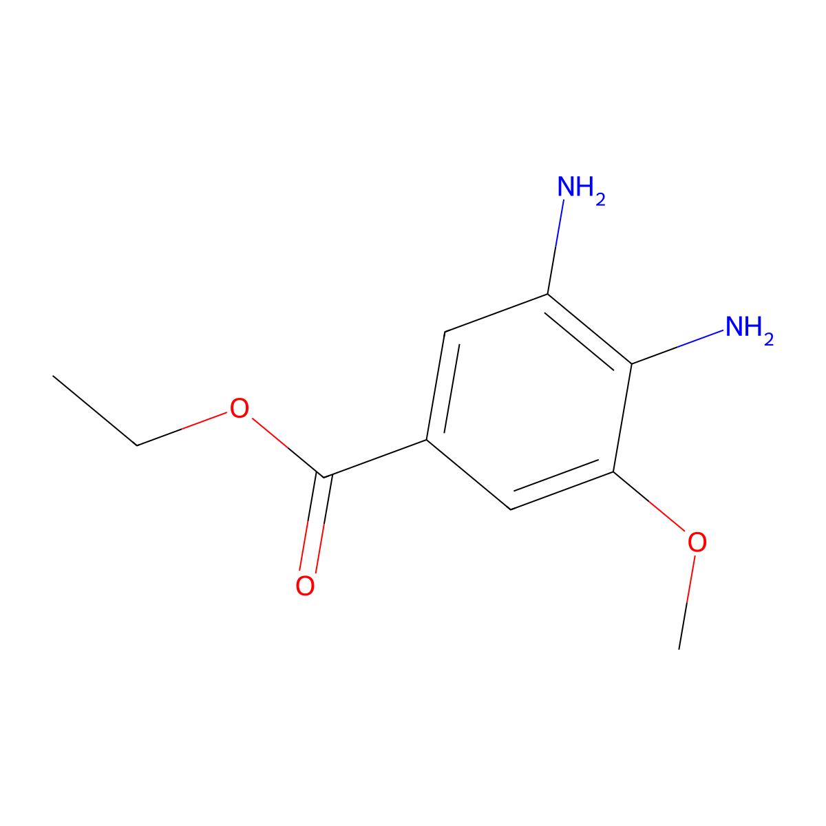 Ethyl 3,4-diamino-5-methoxybenzoate molecular structure, CAS 2386154-99-8