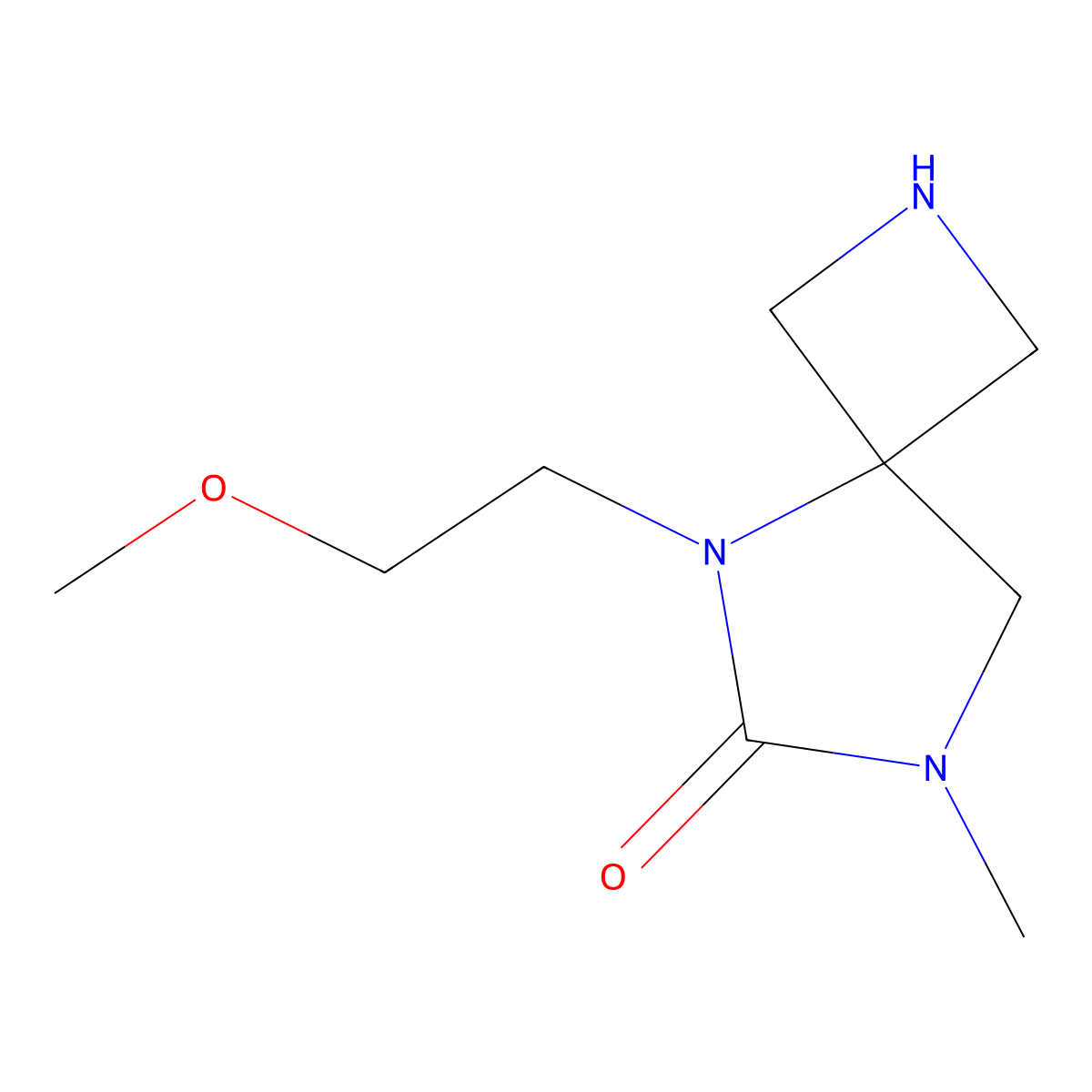 5-(2-Methoxyethyl)-7-methyl-2,5,7-triazaspiro[3.4]octan-6-one molecular structure, CAS 2386158-24-1
