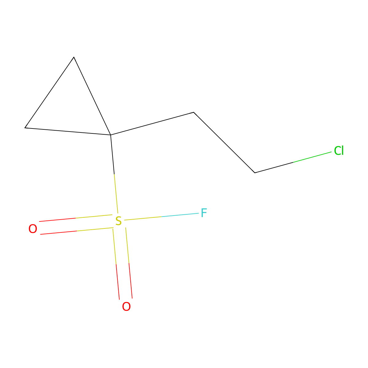 1-(2-Chloroethyl)cyclopropane-1-sulfonyl fluoride molecular structure, CAS 2386164-15-2