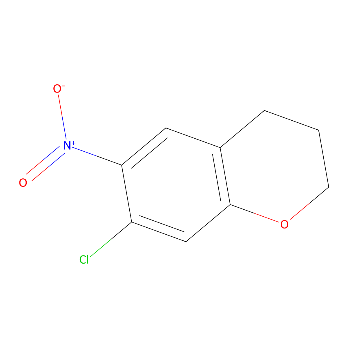 7-chloro-6-nitro-3,4-dihydro-2H-1-benzopyran molecular structure, CAS 2386217-73-6