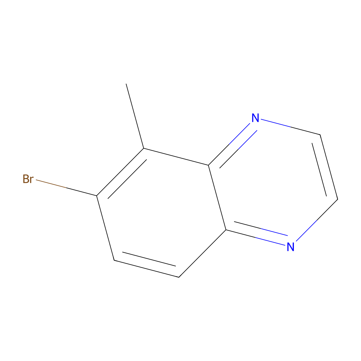 6-Bromo-5-methylquinoxaline molecular structure, CAS 2386229-26-9