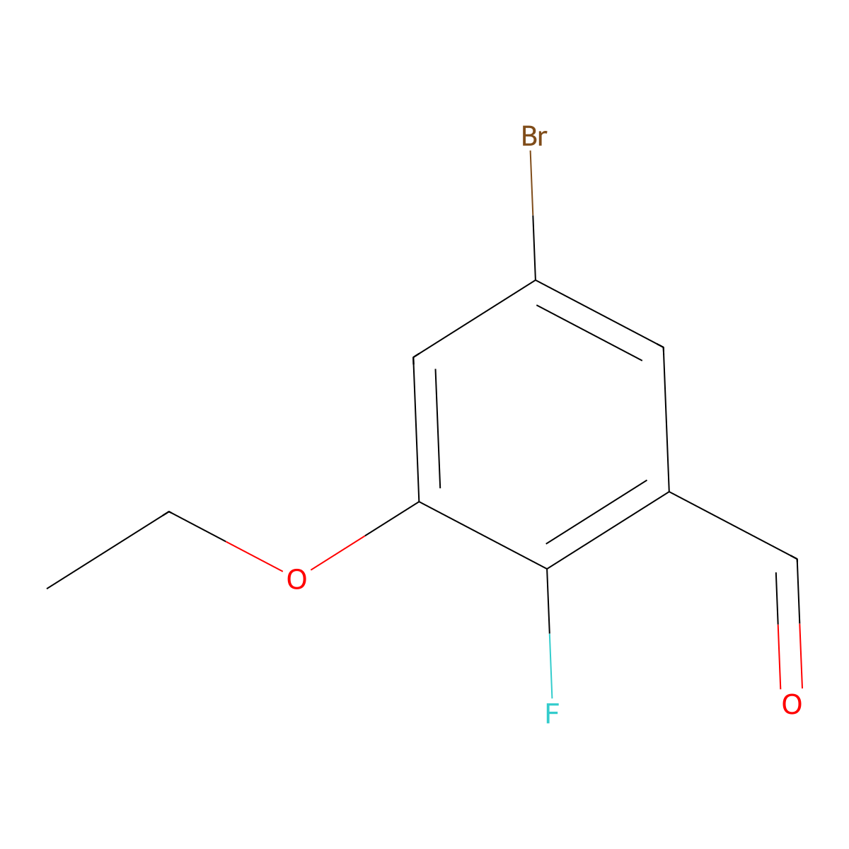 5-Bromo-3-ethoxy-2-fluorobenzaldehyde molecular structure, CAS 2386234-17-7