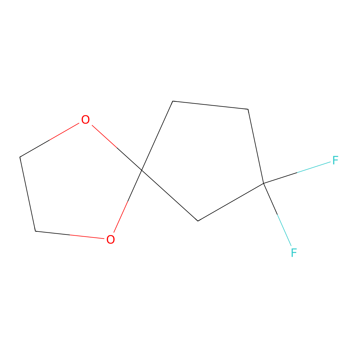 7,7-Difluoro-1,4-dioxaspiro[4.4]nonane molecular structure, CAS 2386238-00-0