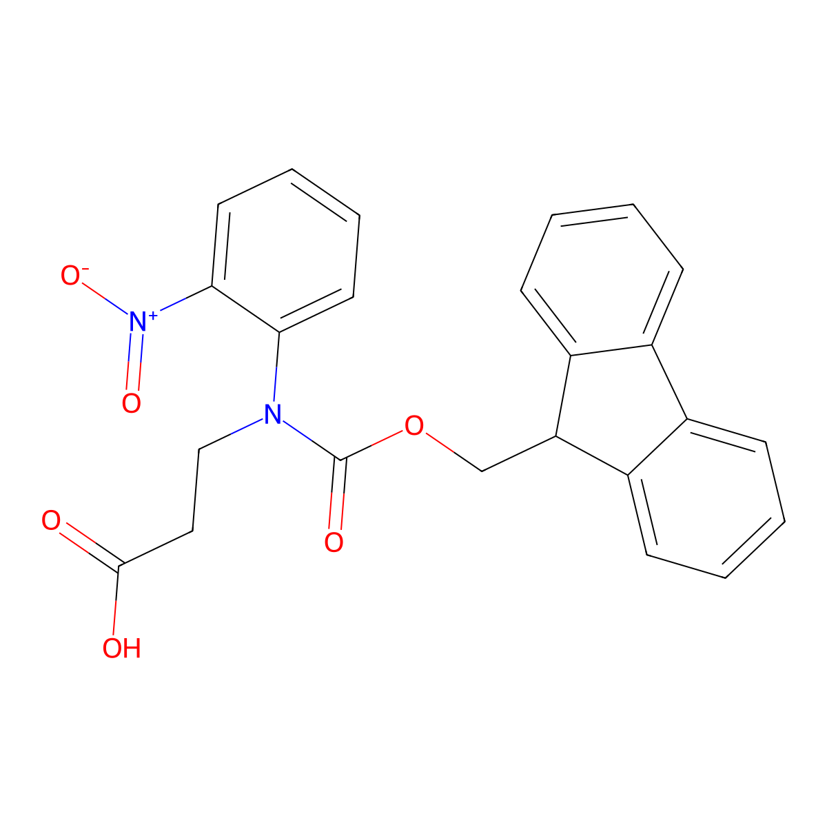 3-({[(9H-fluoren-9-yl)methoxy]carbonyl}(2-nitrophenyl)amino)propanoic acid molecular structure, CAS 2386238-49-7