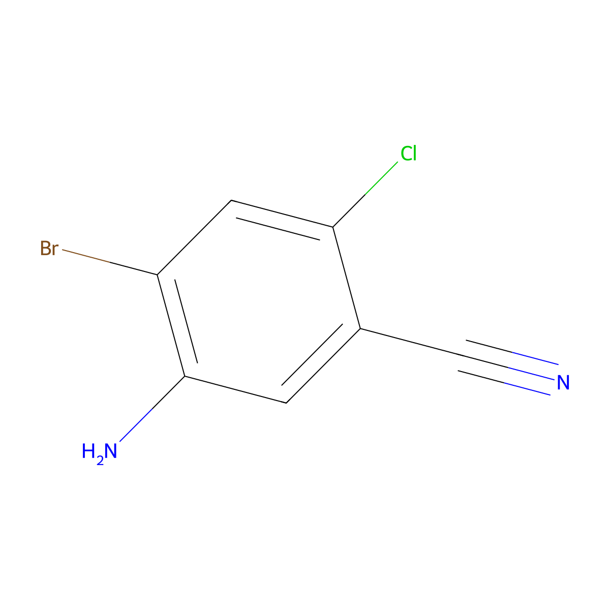 5-amino-4-bromo-2-chloroBenzonitrile molecular structure, CAS 2386246-71-3